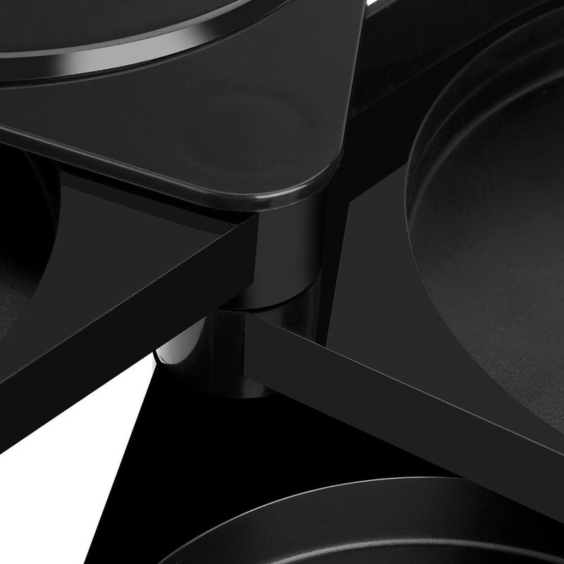 woobles 3 Tier Bar Glass Rimmer for Cocktail, Plastic Black Bar Glass Rimmer, Margarita Salt Rimmer, 3 Compartments Bar Rimmer for Salt/Suagar/Lime - Image 4